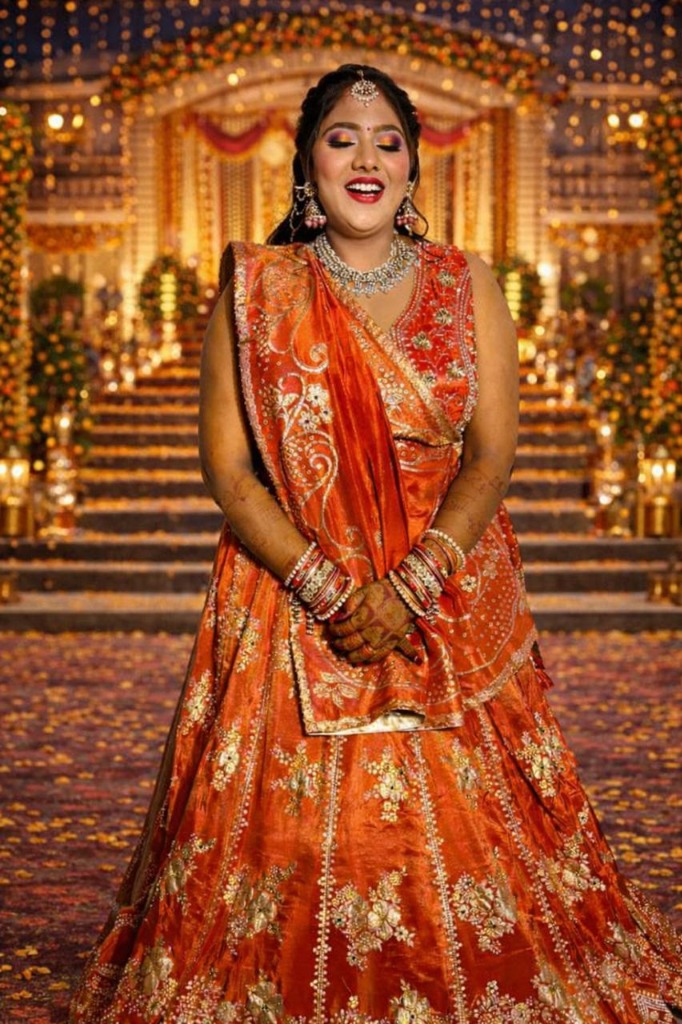 Bridal makeup look by Grace & Glamour Surat